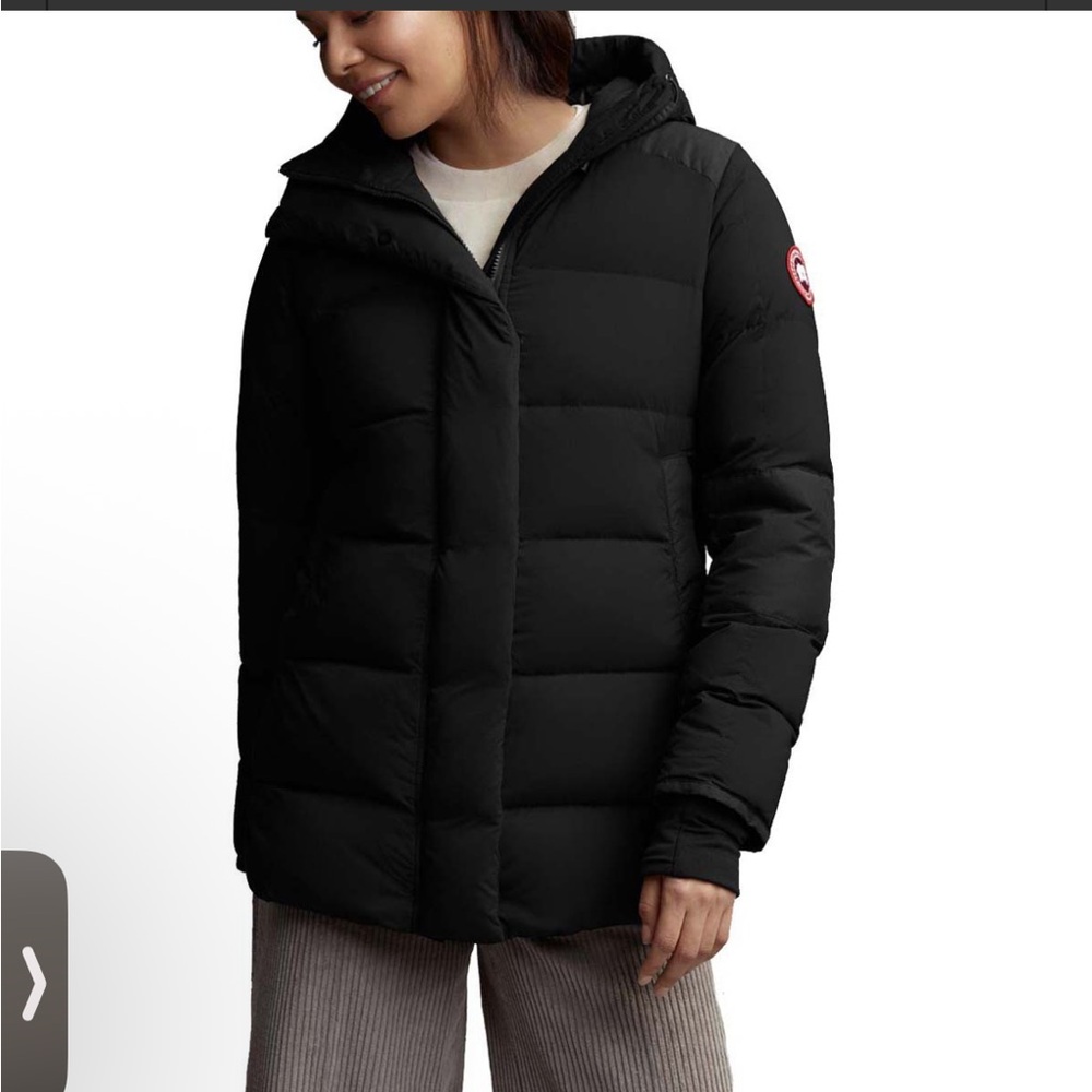 Canada Goose Black Alliston Puffer Jacket with Hood
